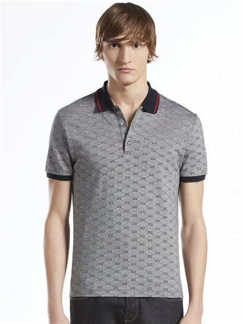 gucci mens black polo